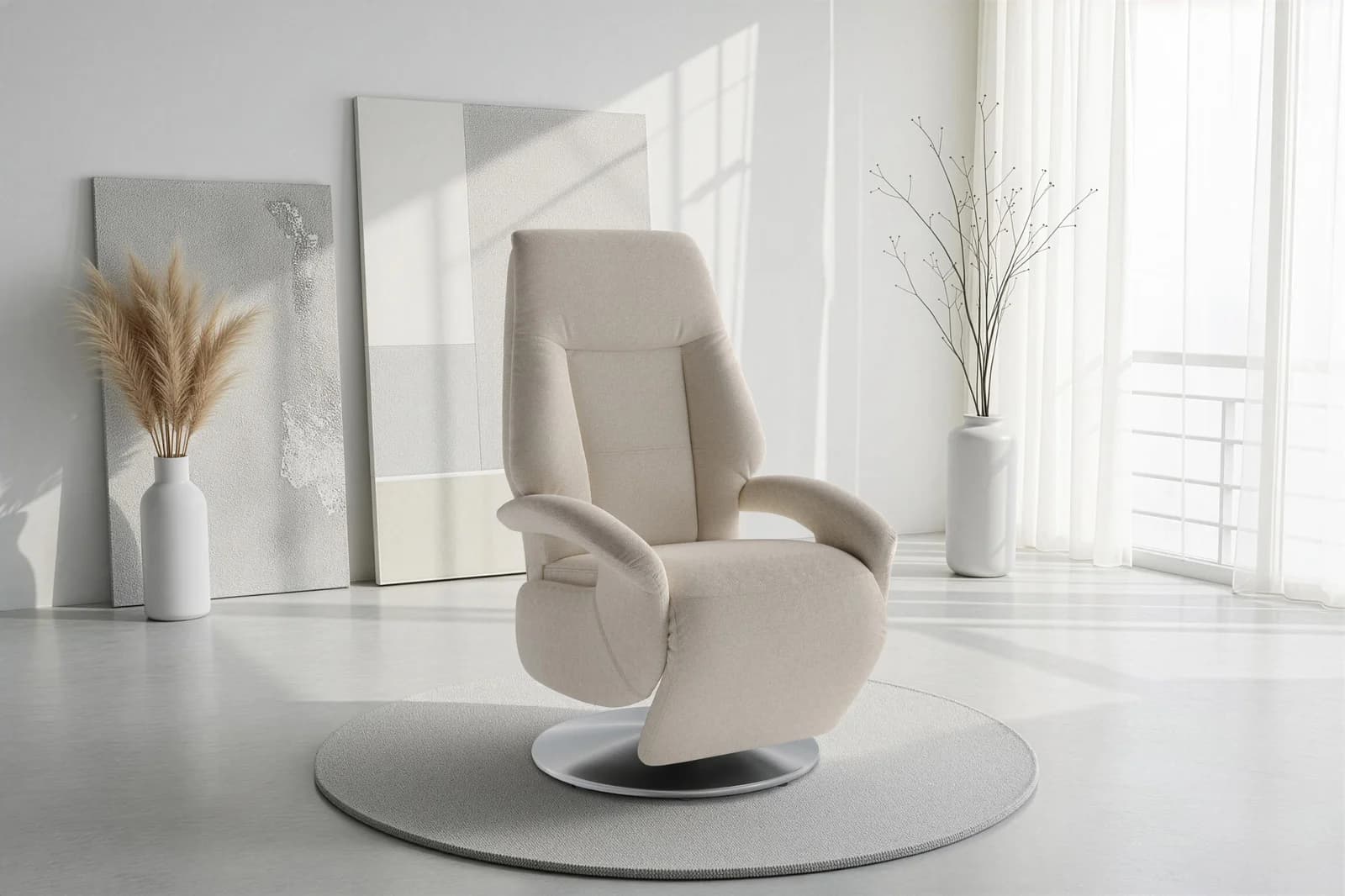 SIT & MORE TV-Sessel Enjoy Creme Elektrisch Verstellbar