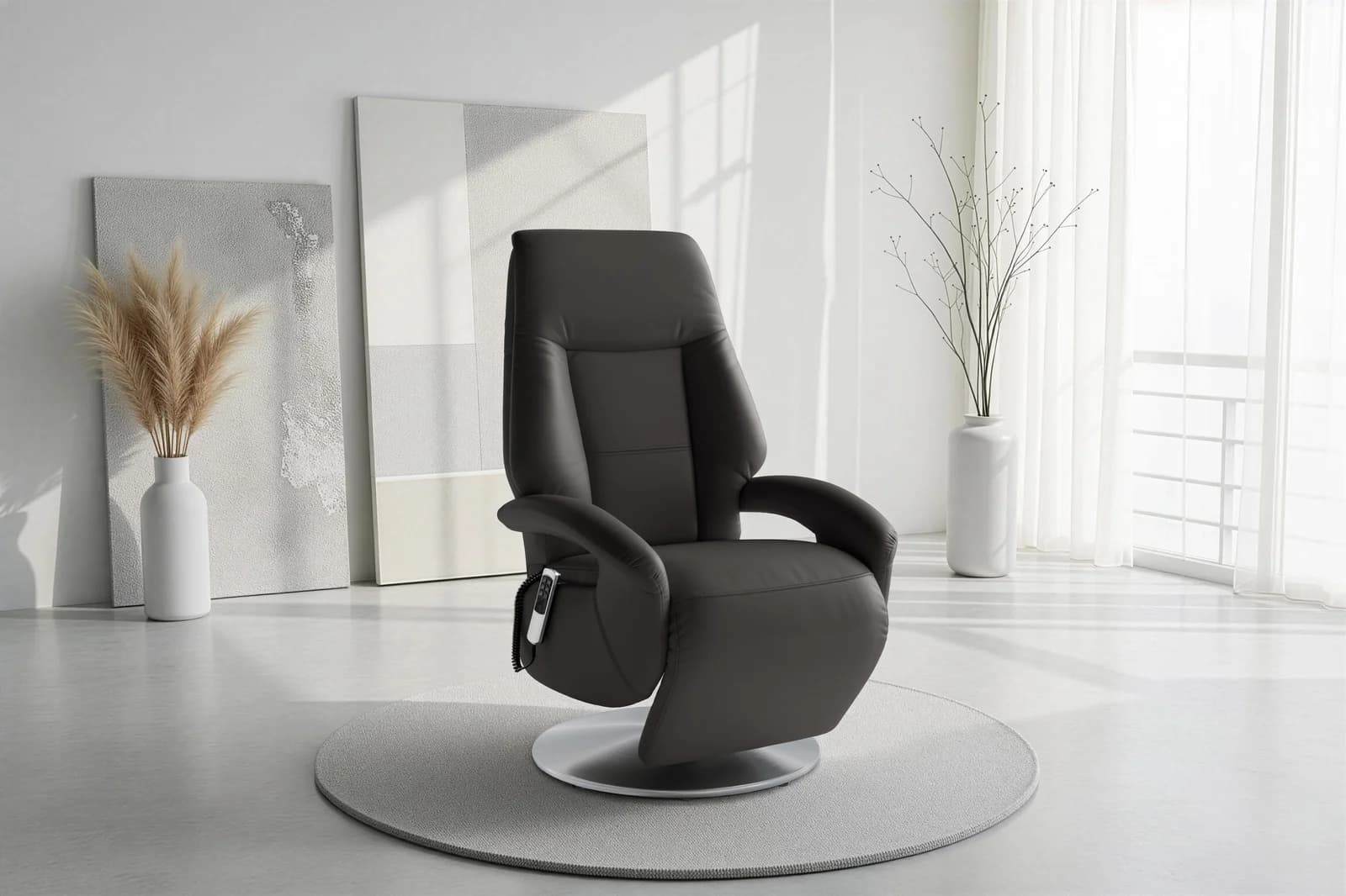 SIT & MORE TV-Sessel Enjoy Schwarz mit Motor und Aufstehhilfe