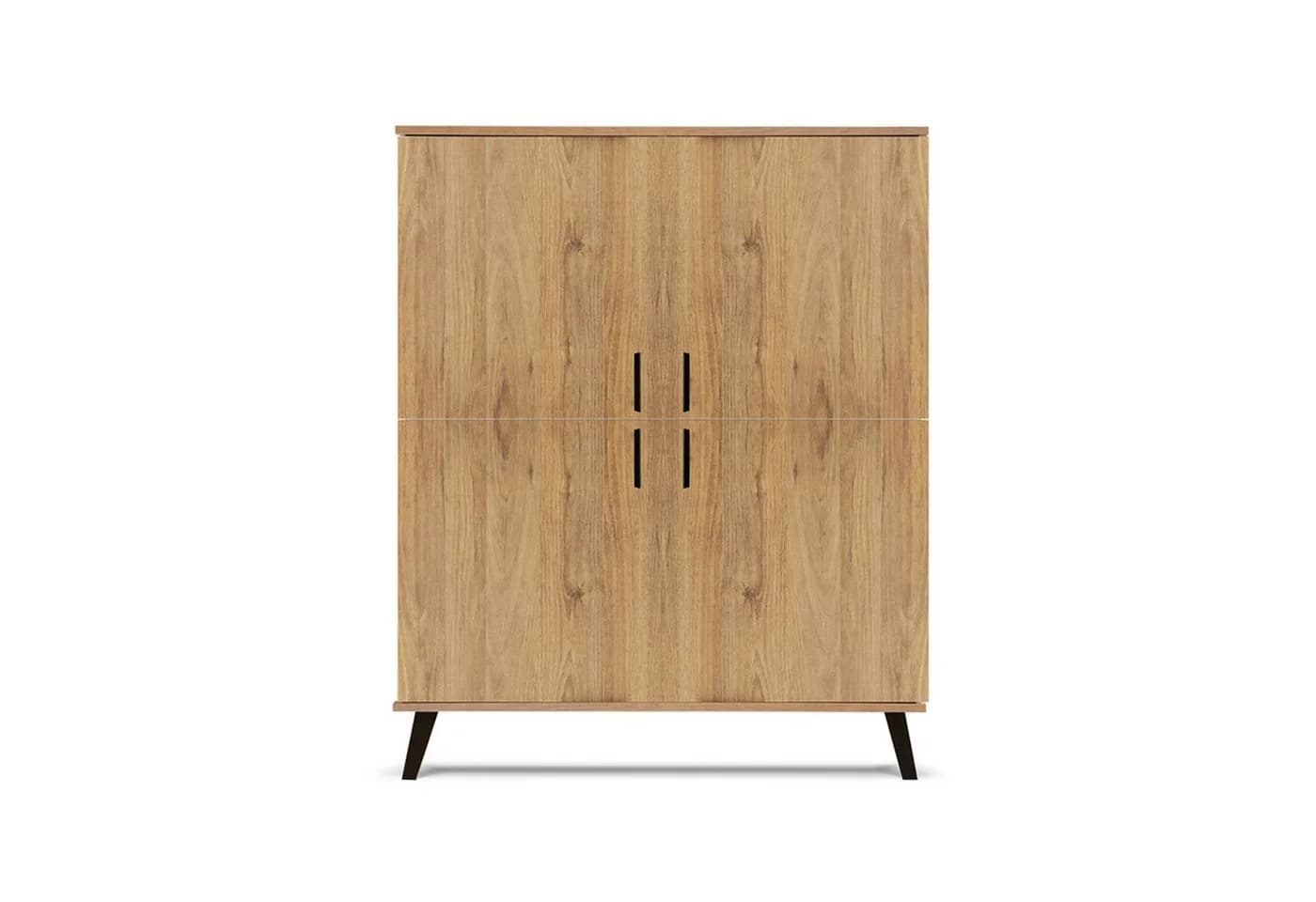 KONSIMO Highboard FRISK Türkommode 4 Türen 6 Böden Eiche Natur Skandinavisch