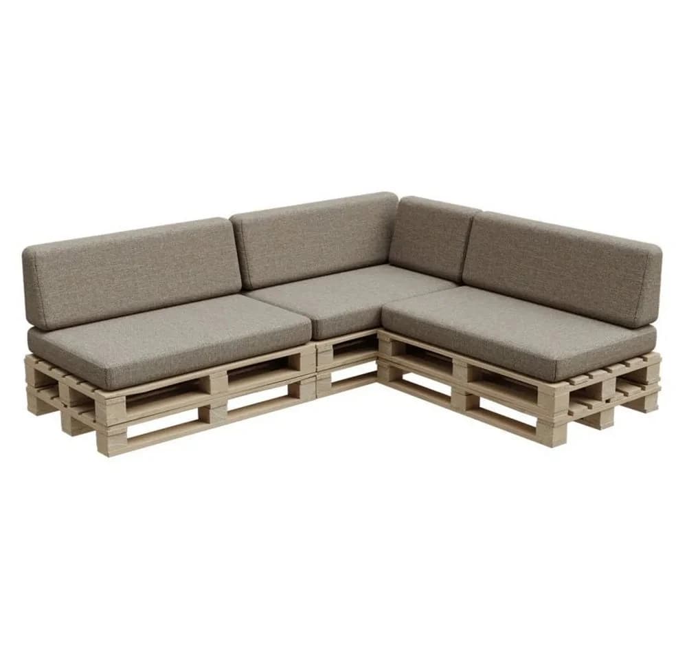 FAVRE Palettenkissen Grau Polyester Outdoor Sitzkissen