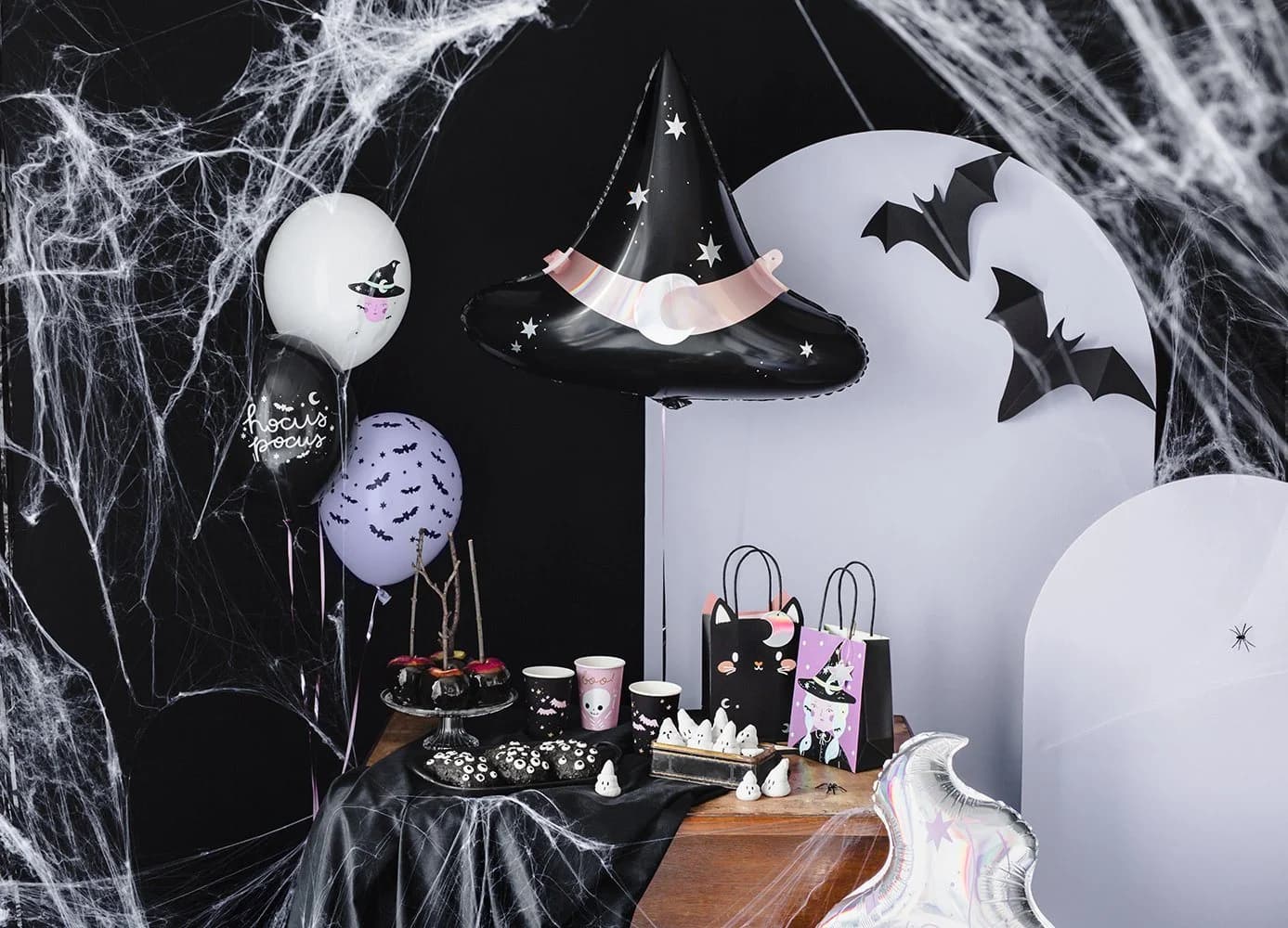 partydeco Fledermaus Hängedeko Schwarz 3er Set