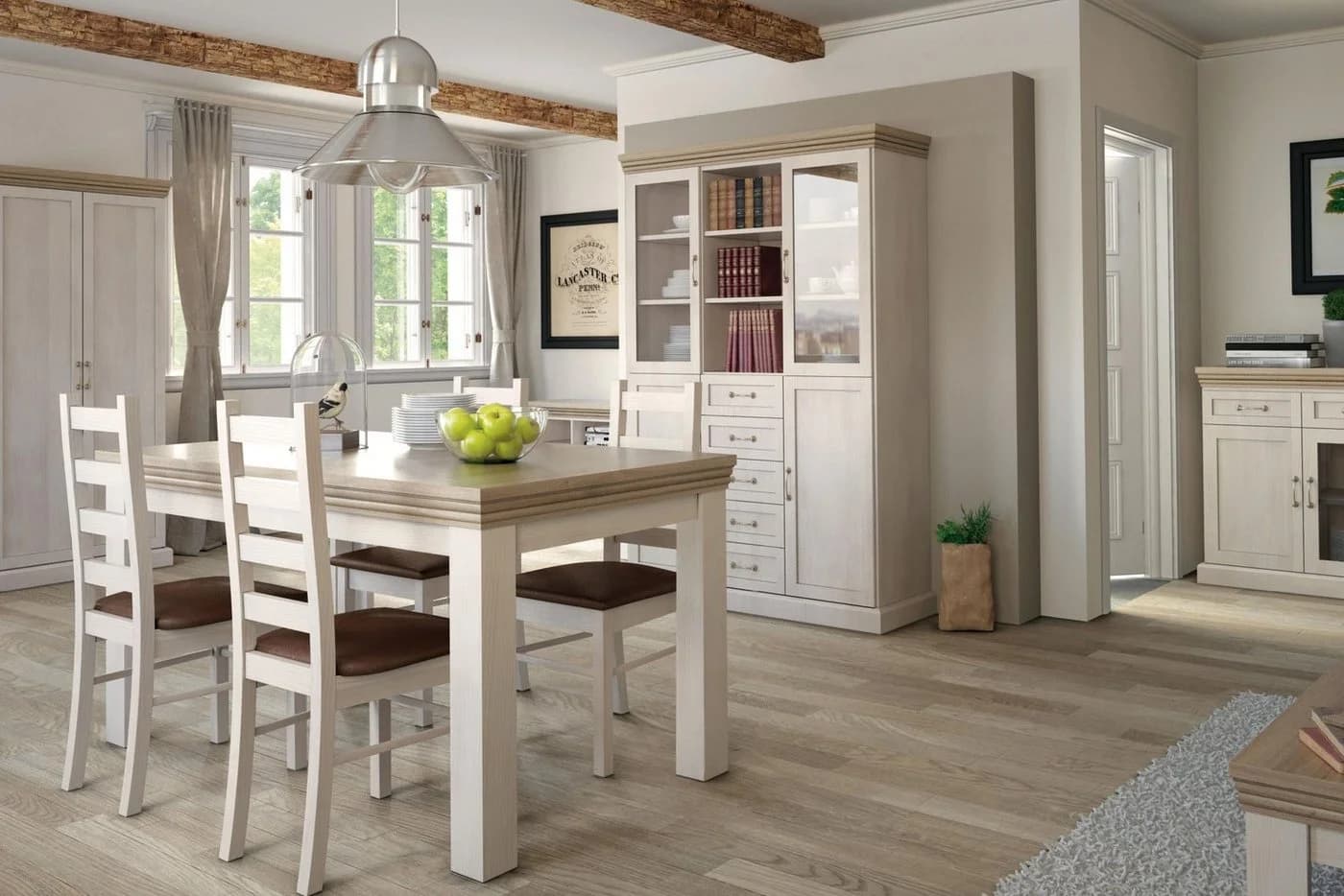 KONSIMO® Schreibtisch ARVEN mit Schubladen und Tür