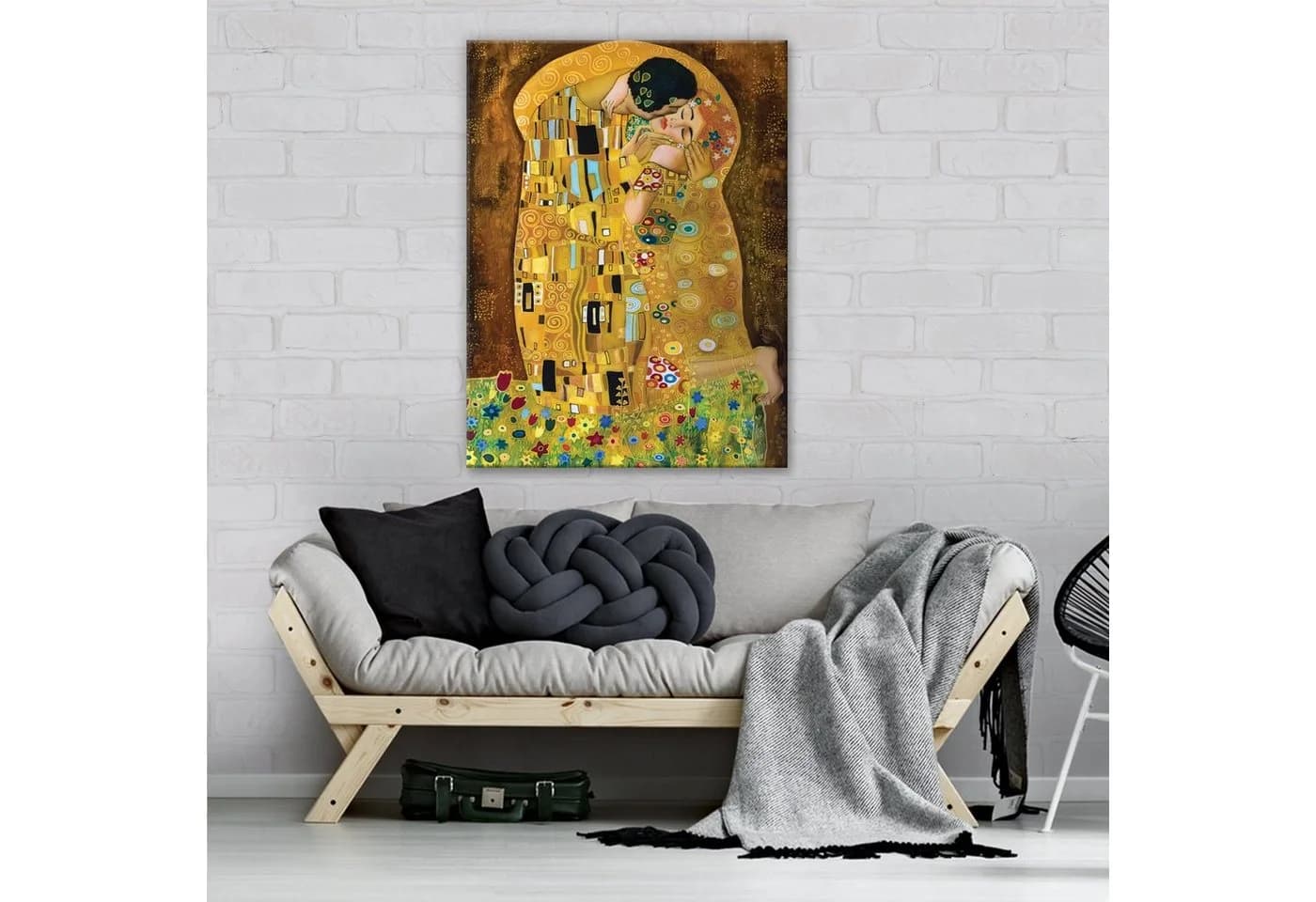 Wallarena Leinwandbild Gustav Klimt Der Kuss Abstrakt XXL