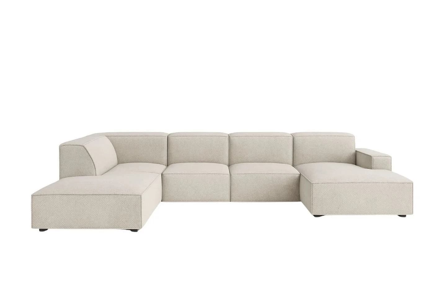 Kaiser Möbel Ecksofa Cursal V – Modulares Design, Beige, Stoff