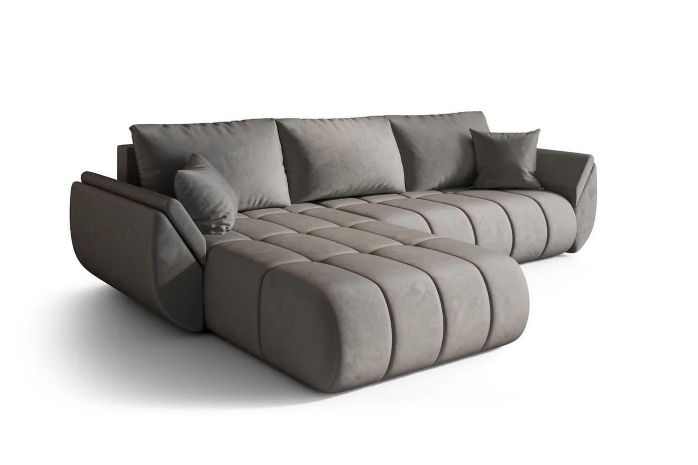 Kaiser Möbel Ecksofa TOKYO PREMIUM Velours Monolith