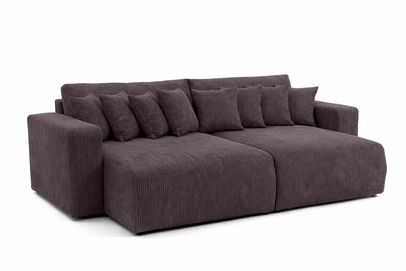 Kaiser Möbel Schlafsofa PIANO DOUBLE Cordstoff Poso Dunkelgrau