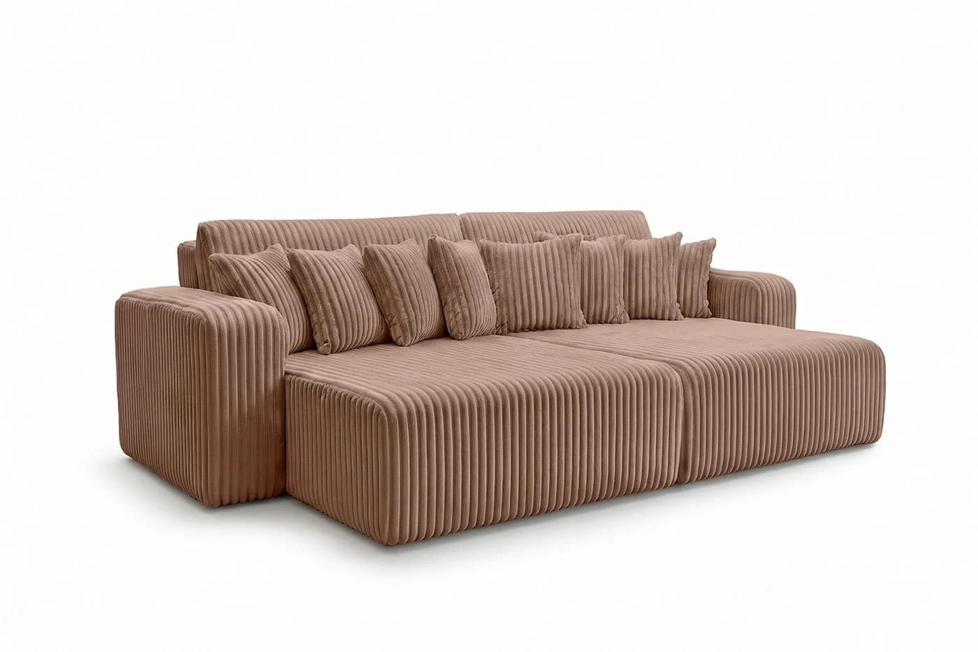 Kaiser Möbel Schlafsofa PIANO DOUBLE mit Bettkasten Cordstoff Tilia Braun