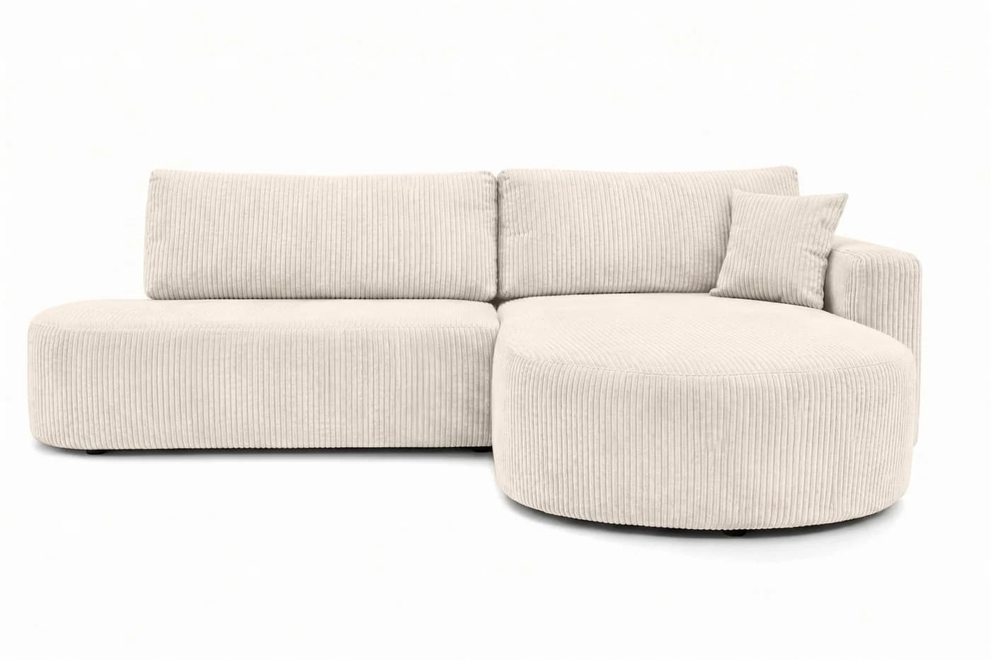 Kaiser Ecksofa mit Schlaffunktion & Bettkasten Cordstoff ROUND ONE OPEN XL