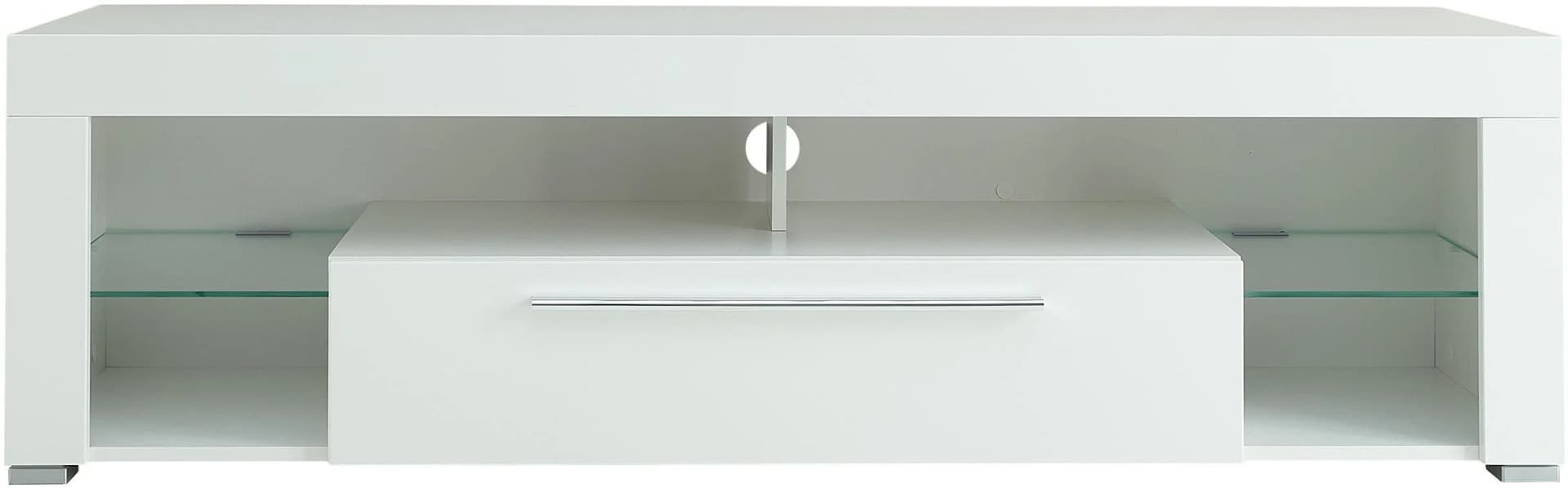TV-Schrank STOLKOM Goal Weiß LED-Beleuchtung