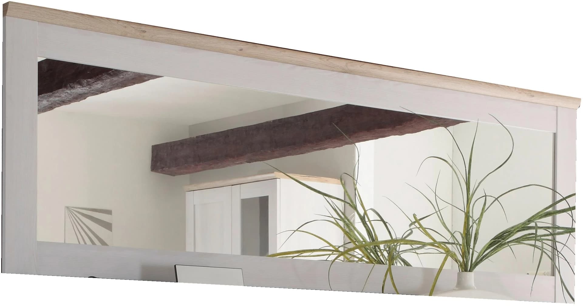 HBZ-MEBLE Spiegel Romance Landhausstil Weiß Eiche San Remo