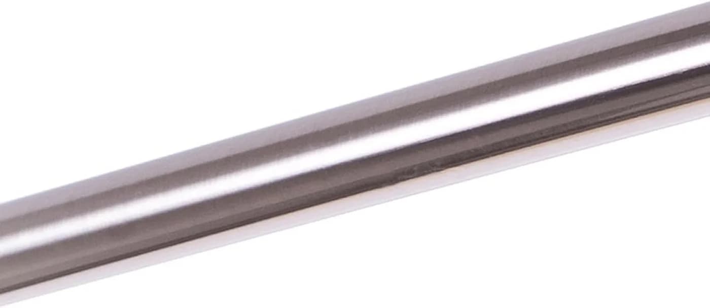 MDEKOR Gardinenstange Edelstahl 120 cm Silber