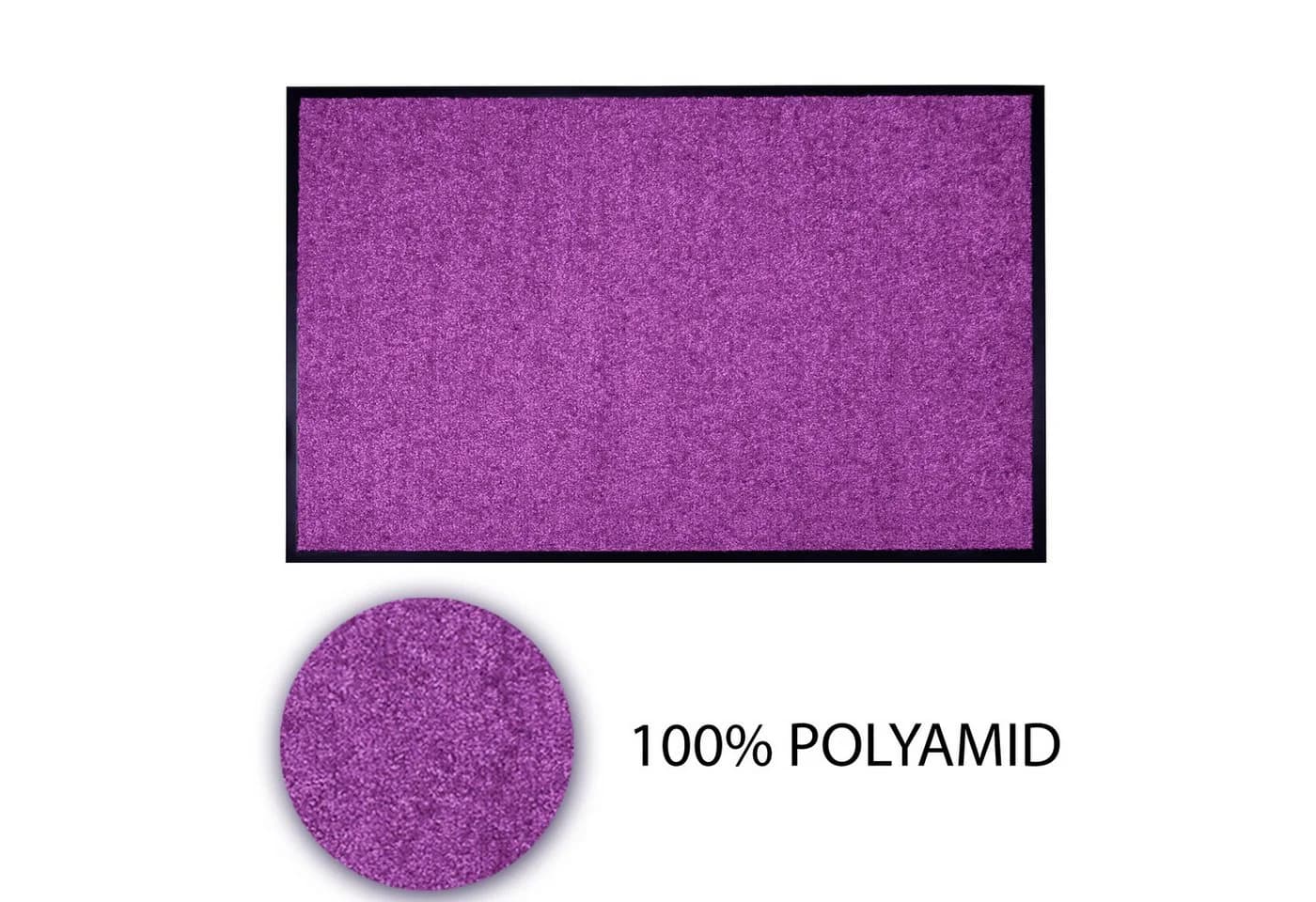 MDEKOR Fußmatte Wash Clean Violett Rutschhemmend Maschinenwaschbar