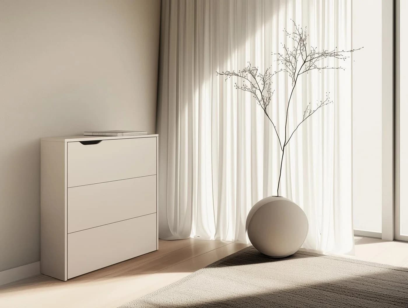 Compleo Schreibtisch WORK CONCEPT Beige Klappbar Mit Rollen