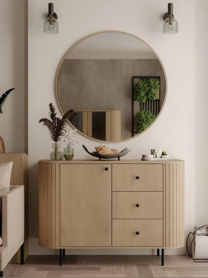 Compleo Kommode mit Schubladen Japandi Eiche Cremona