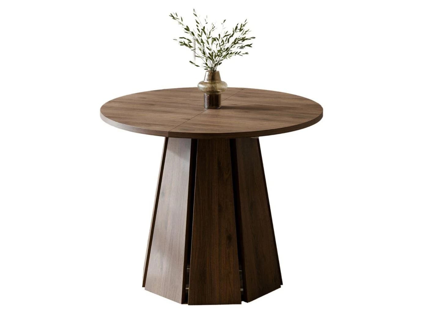 Compleo Esstisch ausziehbar 100-180 Japandi Design Nussbaum
