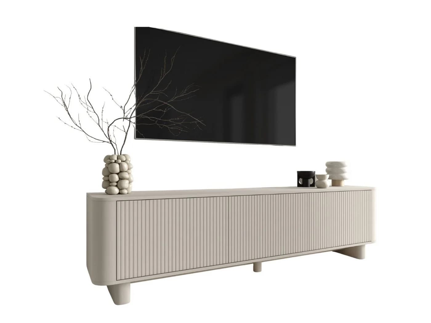 Compleo TV-Schrank Japandi Design Lowboard Kaschmir