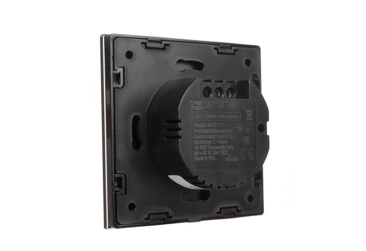 Maclean Touch Lichtschalter Schwarz mit LED-Adapter