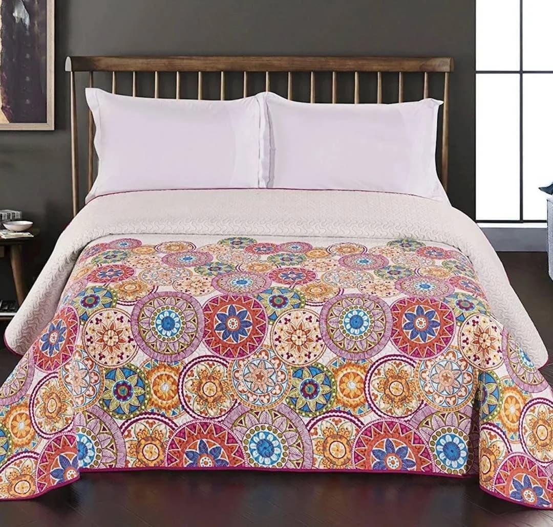 DecoKing Tagesdecke mit Wendedesign Bunt Polyester