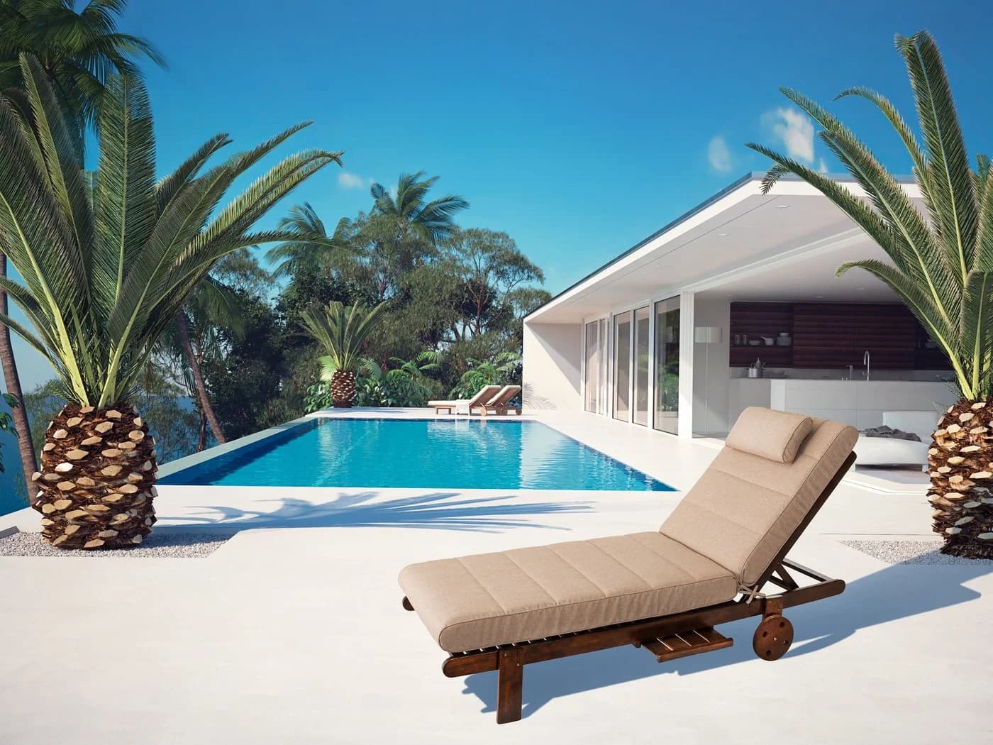 Hobbygarden Polsterauflage Malaga Gartenliege wasserdicht wendbar