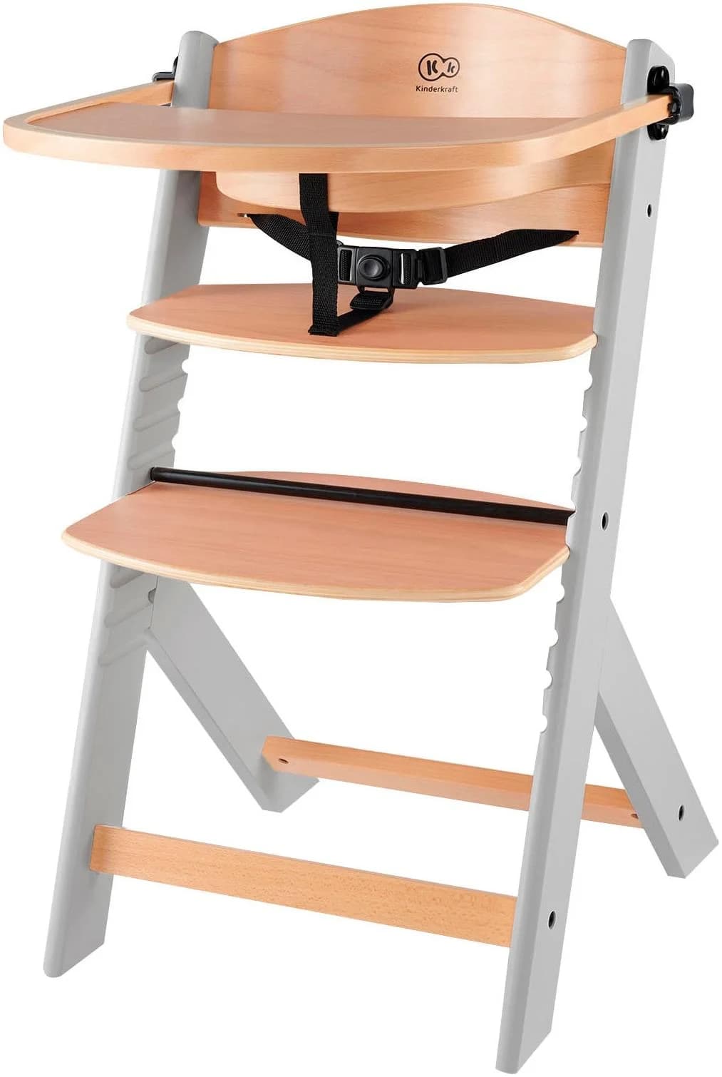 KINDERKRAFT ENOCK Kombihochstuhl Beige Grau mitwachsend