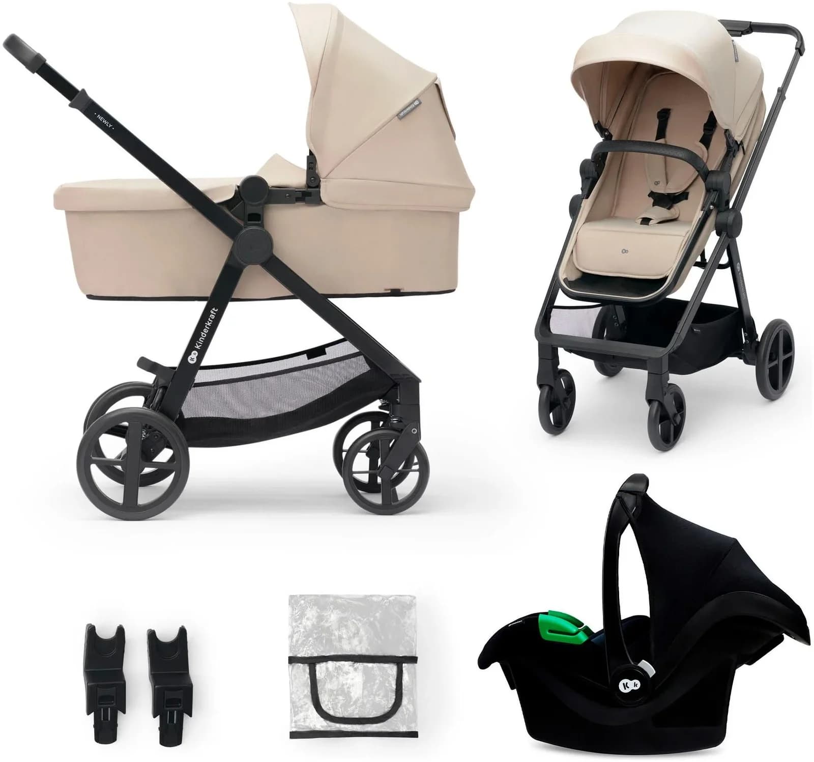 KINDERKRAFT NEWLY 3IN1 MINK PRO Kinderwagen - 3-in-1 Kombi-Modell
