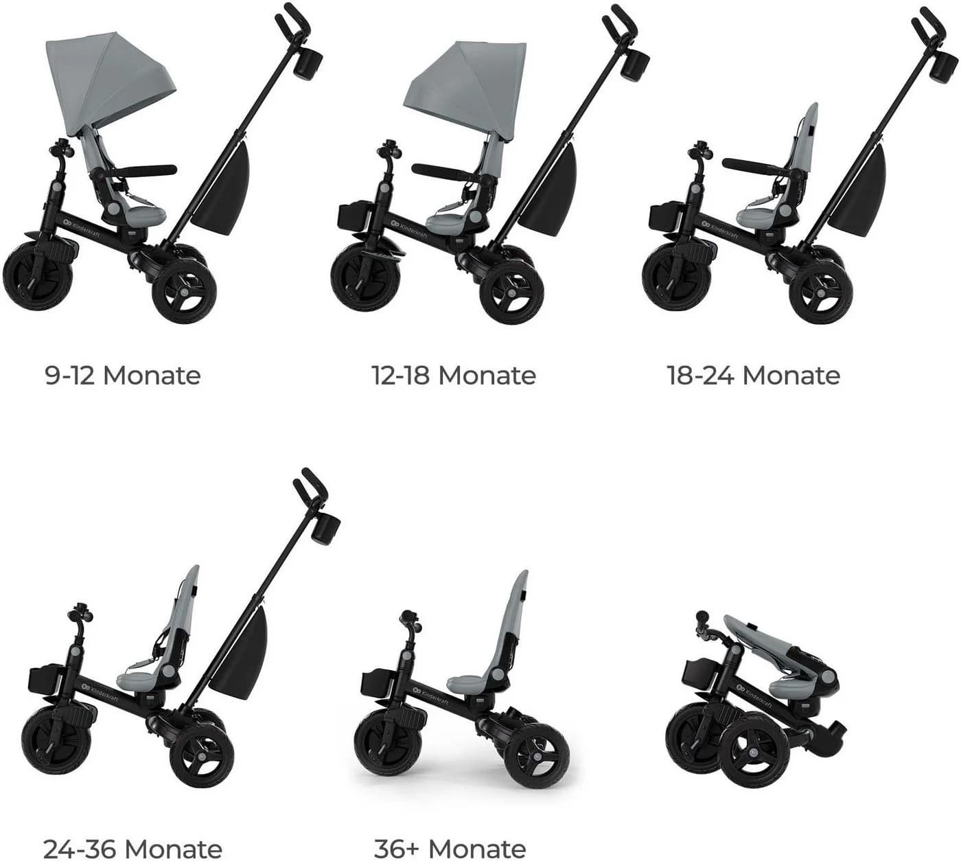 Kinderkraft Dreirad Aveo 2 Plus Multifunktional