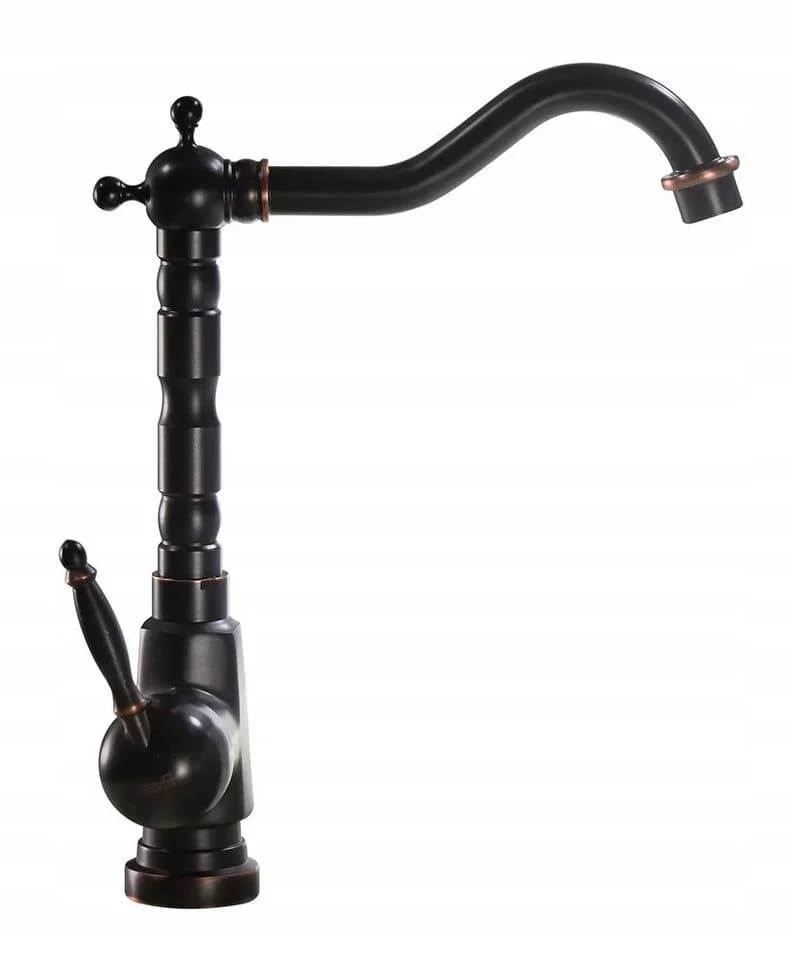 wohnwerk.idee Badarmatur Wasserhahn Gold Schwarz Vintage Antik Bona