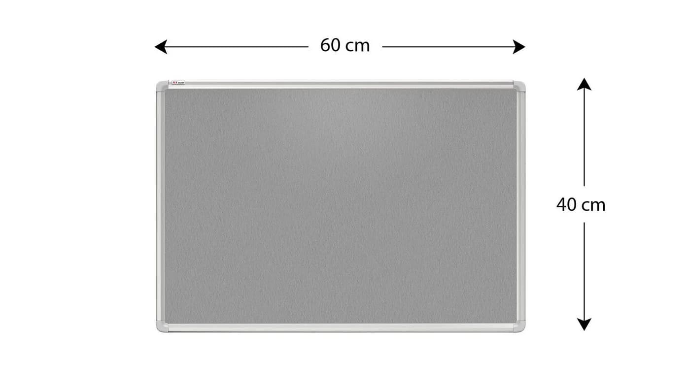 ALLboards Filztafel mit Alurahmen Blau Grau