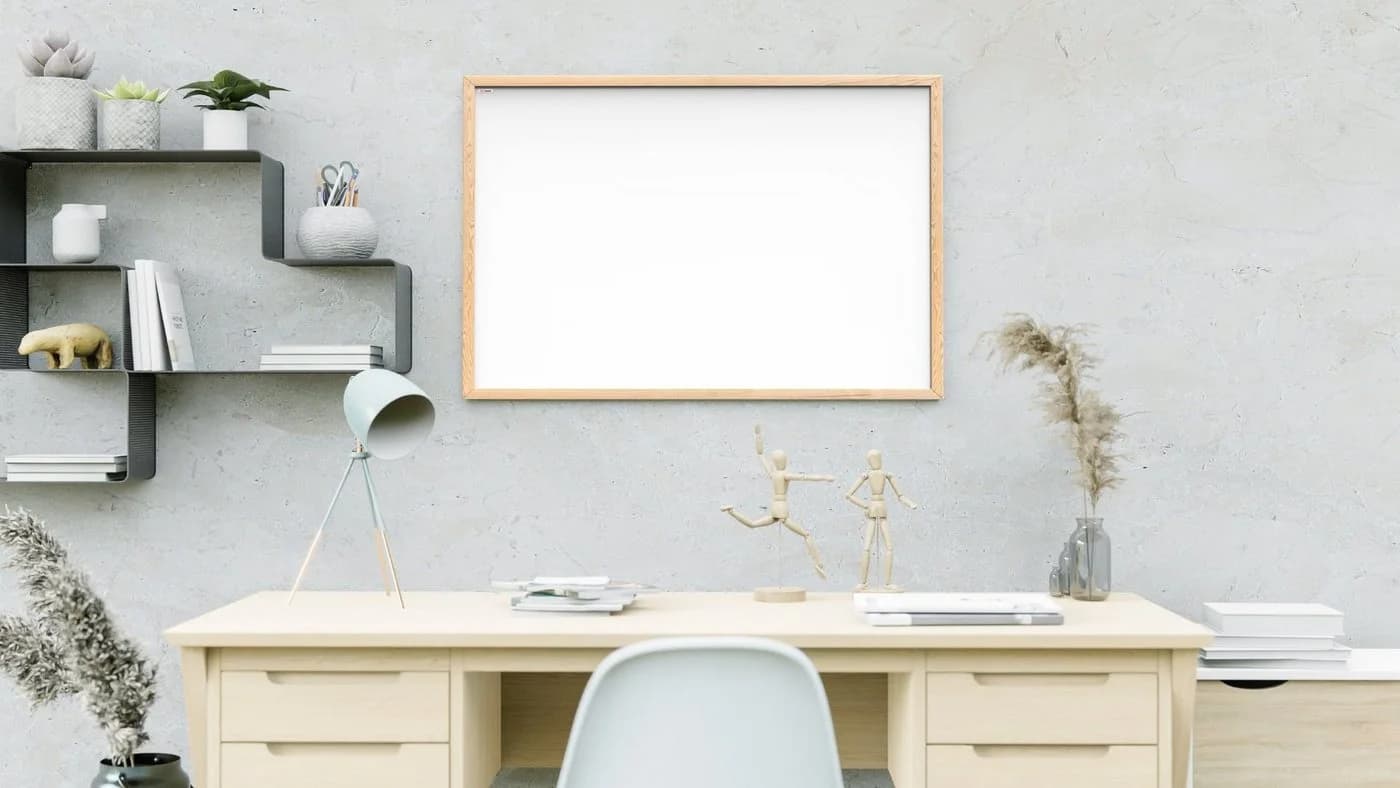 ALLboards Magnettafel Weiß Holzrahmen Whiteboard Wandtafel