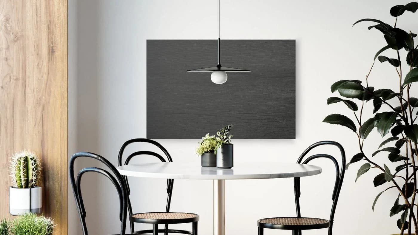 ALLboards Metallische Magnettafel Graues Holz MetalBoards Memoboard