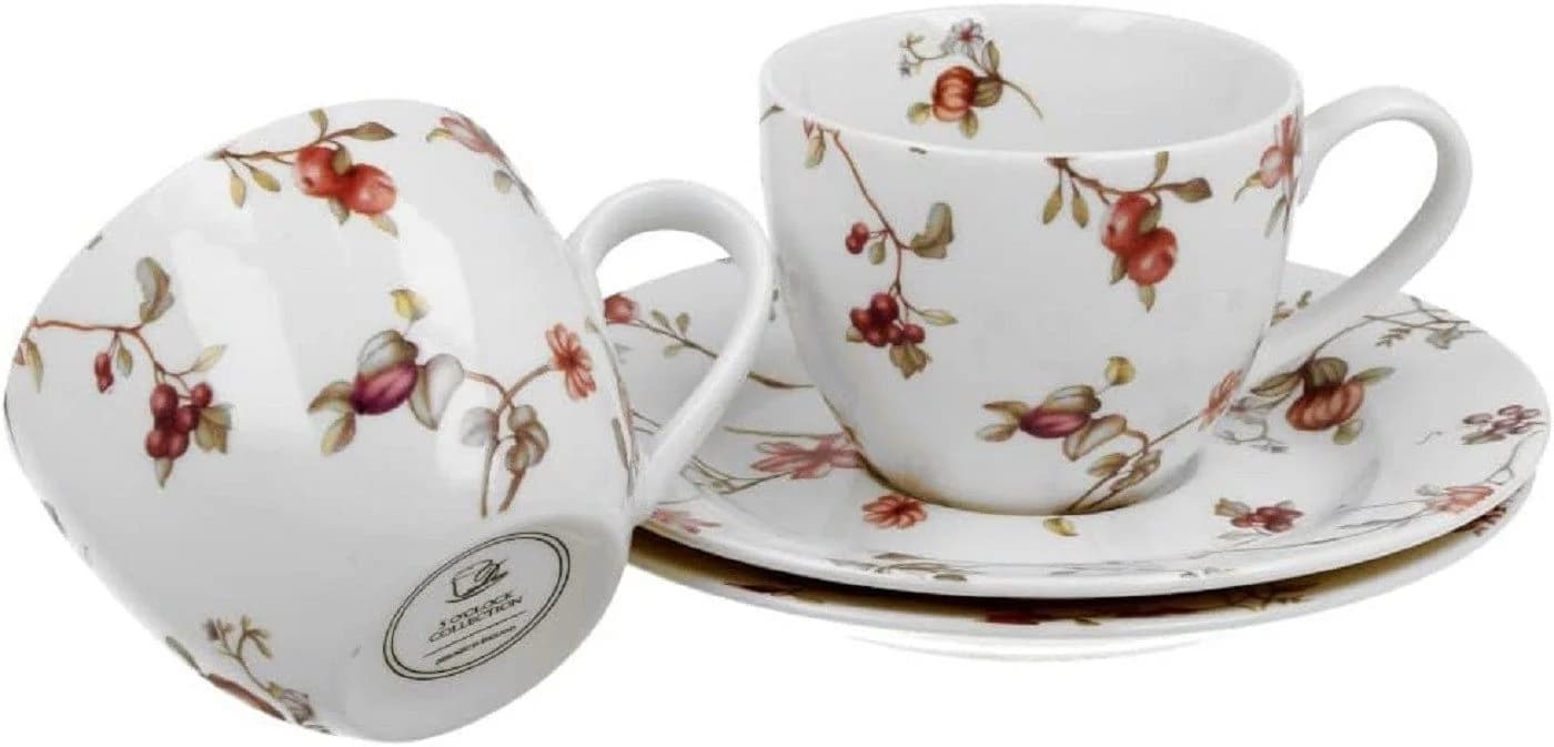 Duo-Gift Espressotassen Set 4-tlg. mit Untertassen Porzellan Bunt