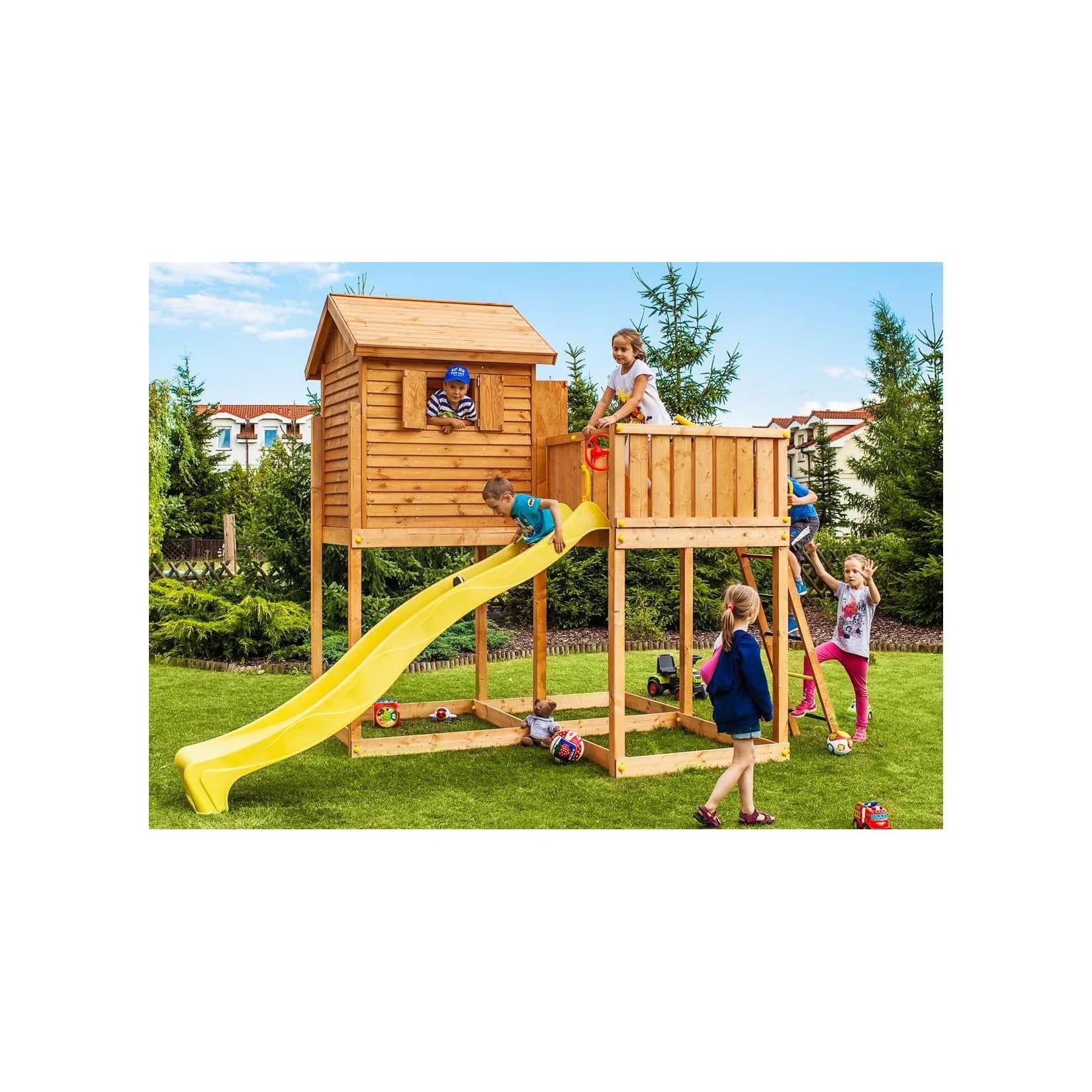 FUNGOO My SIDE Spider+ Spielturm mit Rutsche und Schaukel