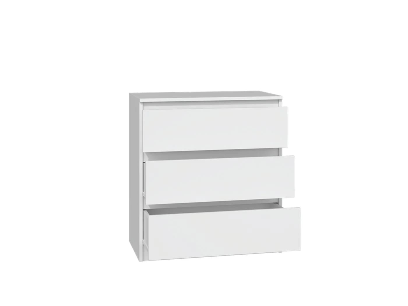MAGOWA Schubkastenkommode M3 Weiß 3 Schubladen Modern