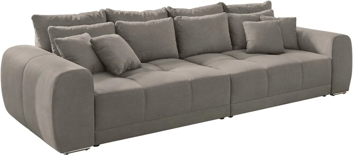 Jockenhöfer Big-Sofa Moldau XXL Grau mit Federkern