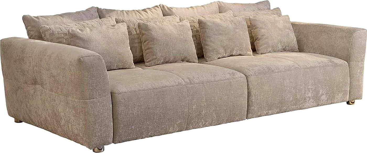Jockenhöfer Gruppe Gulliver Big-Sofa Beige Grau Chenille