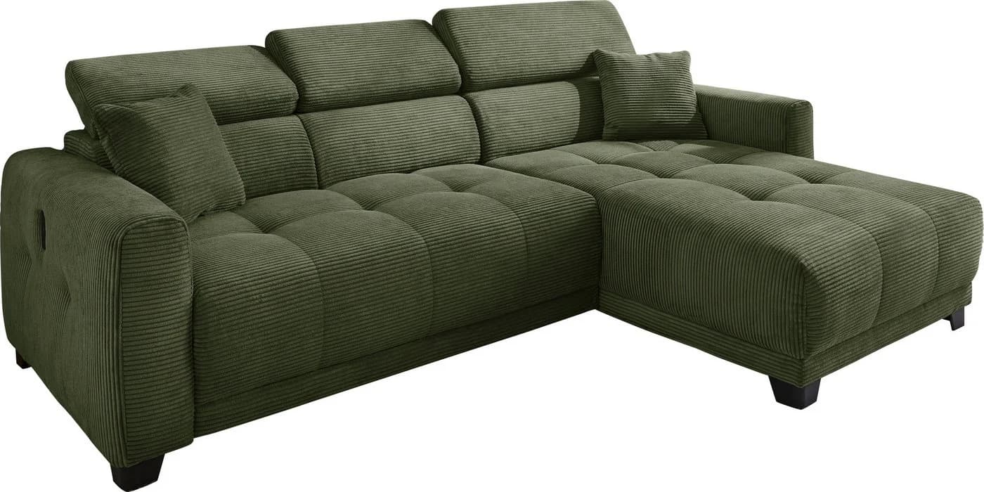 Ecksofa Cremona L-Form Grün Jockenhöfer