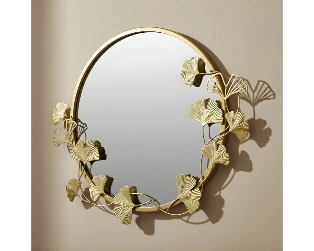 EDAXO Wandspiegel Ginkgo-Rahmen Gold