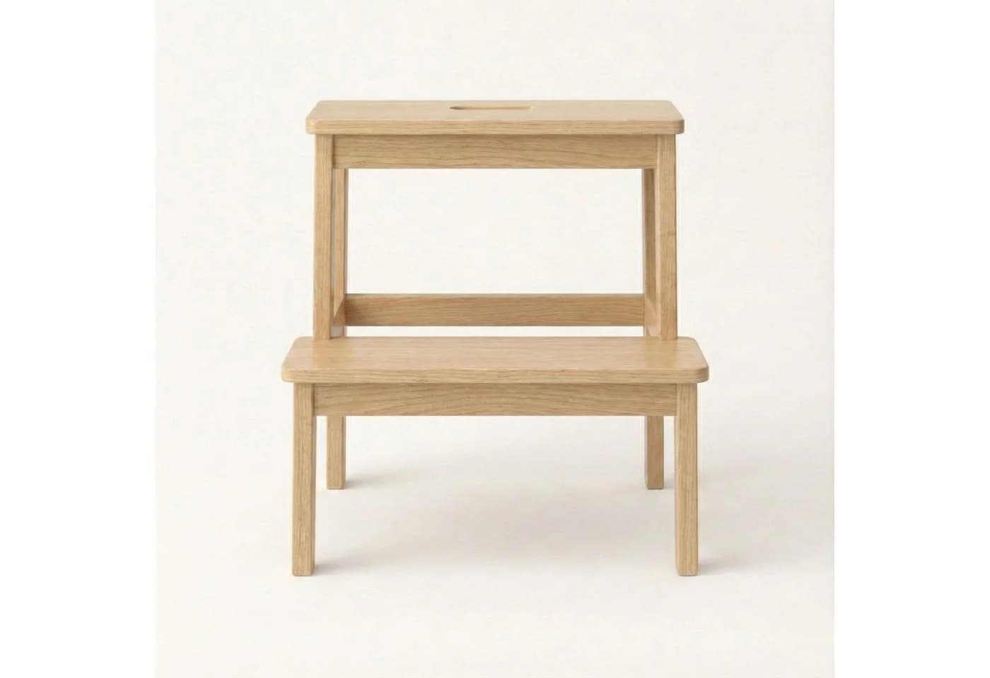 NUXIO Bambus Hocker mit Stufe KROK 46 cm