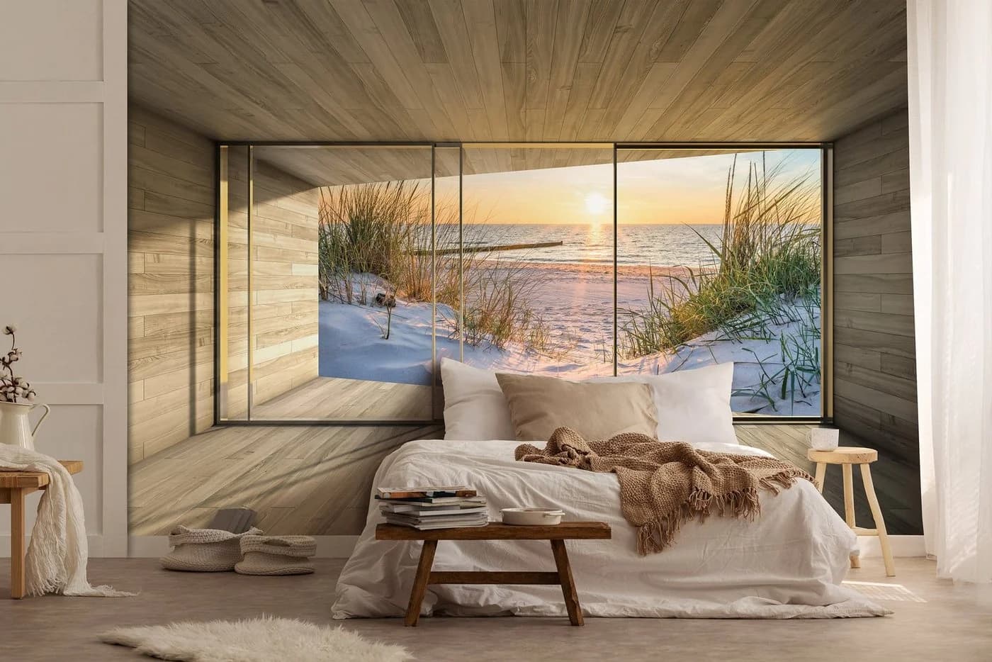 WALLARENA Fototapete Blau Vlies Schlafzimmer