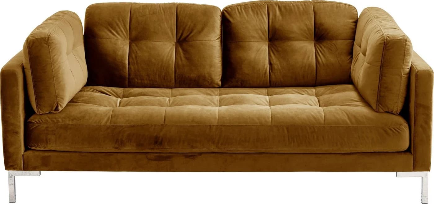 TRENDS BY HG Landau 2-Sitzer Sofa Braun Metallfüße
