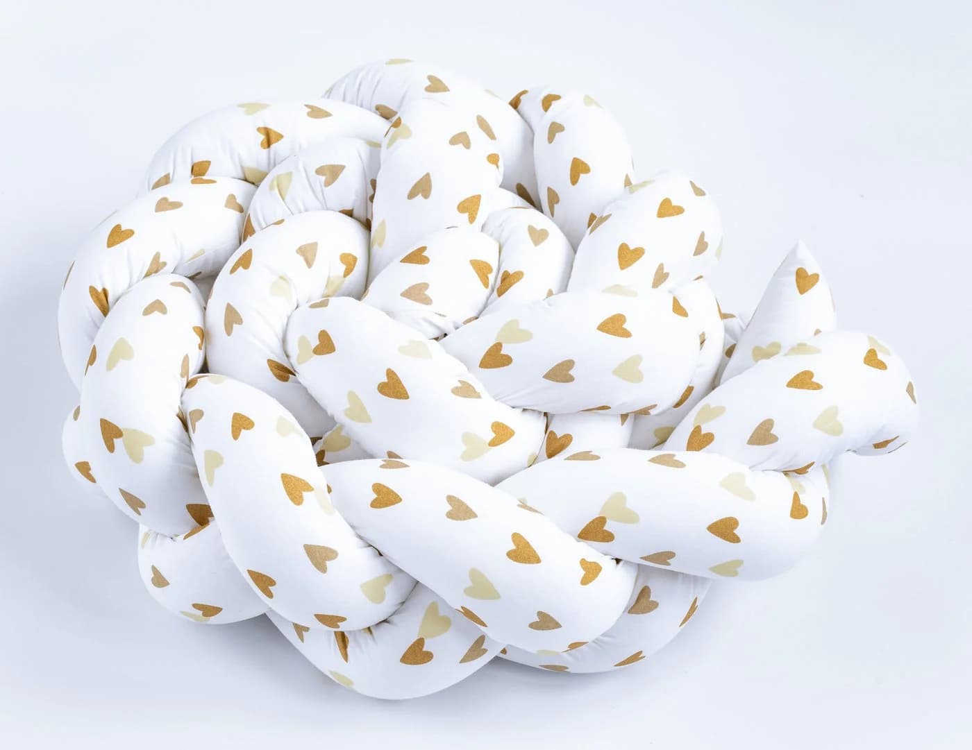 Loolay Geflochtenes Kissen Beige Bettumrandung
