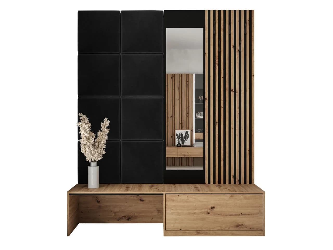 MIRJAN24 Garderoben-Set Premium mit Spiegel und Schuhschrank