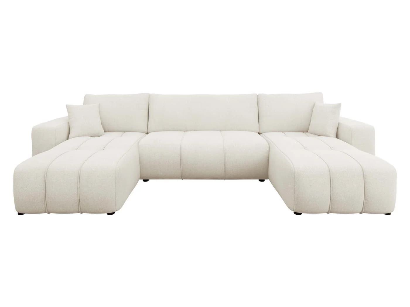 MIRJAN24 Wohnlandschaft Fetrinu U Ecksofa Beige mit Bettkasten