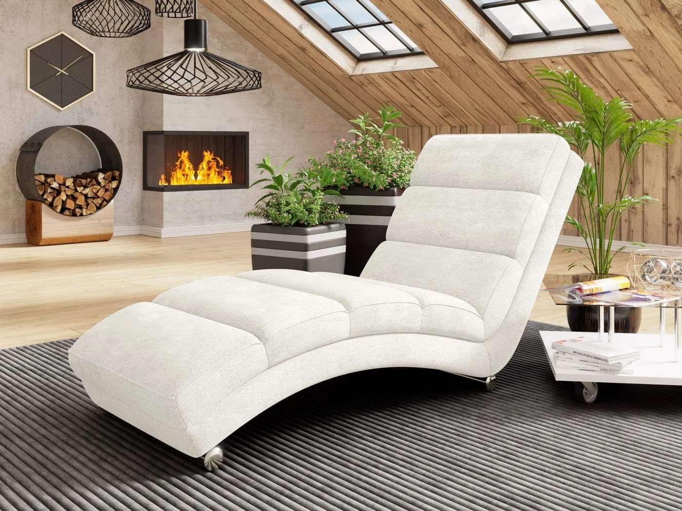 MIRJAN24 Sessel Holiday Beige Microfaser mit verchromten Füßen