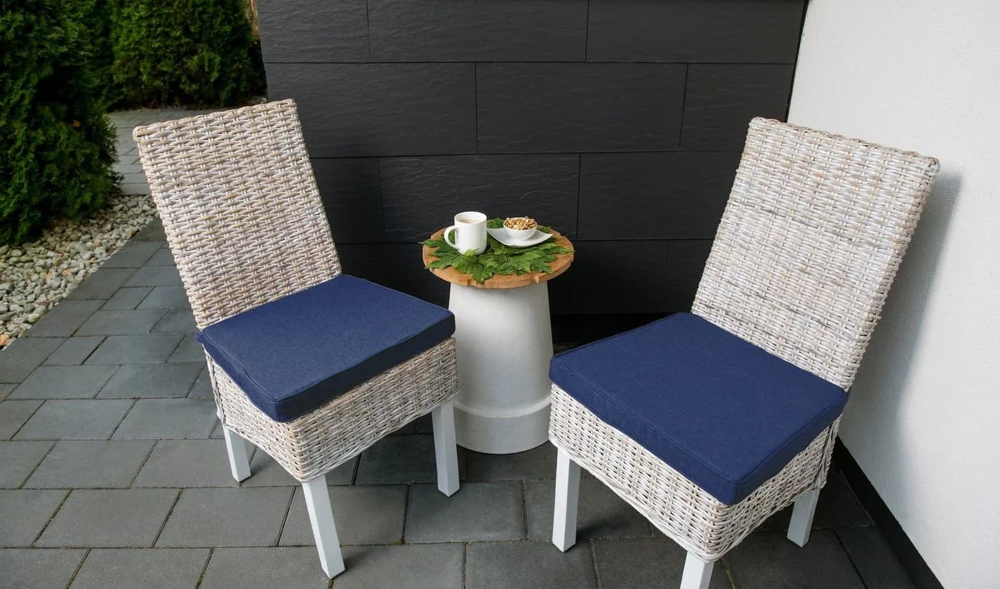 sunnypillow Stuhlkissen 4er Set Blau Modern