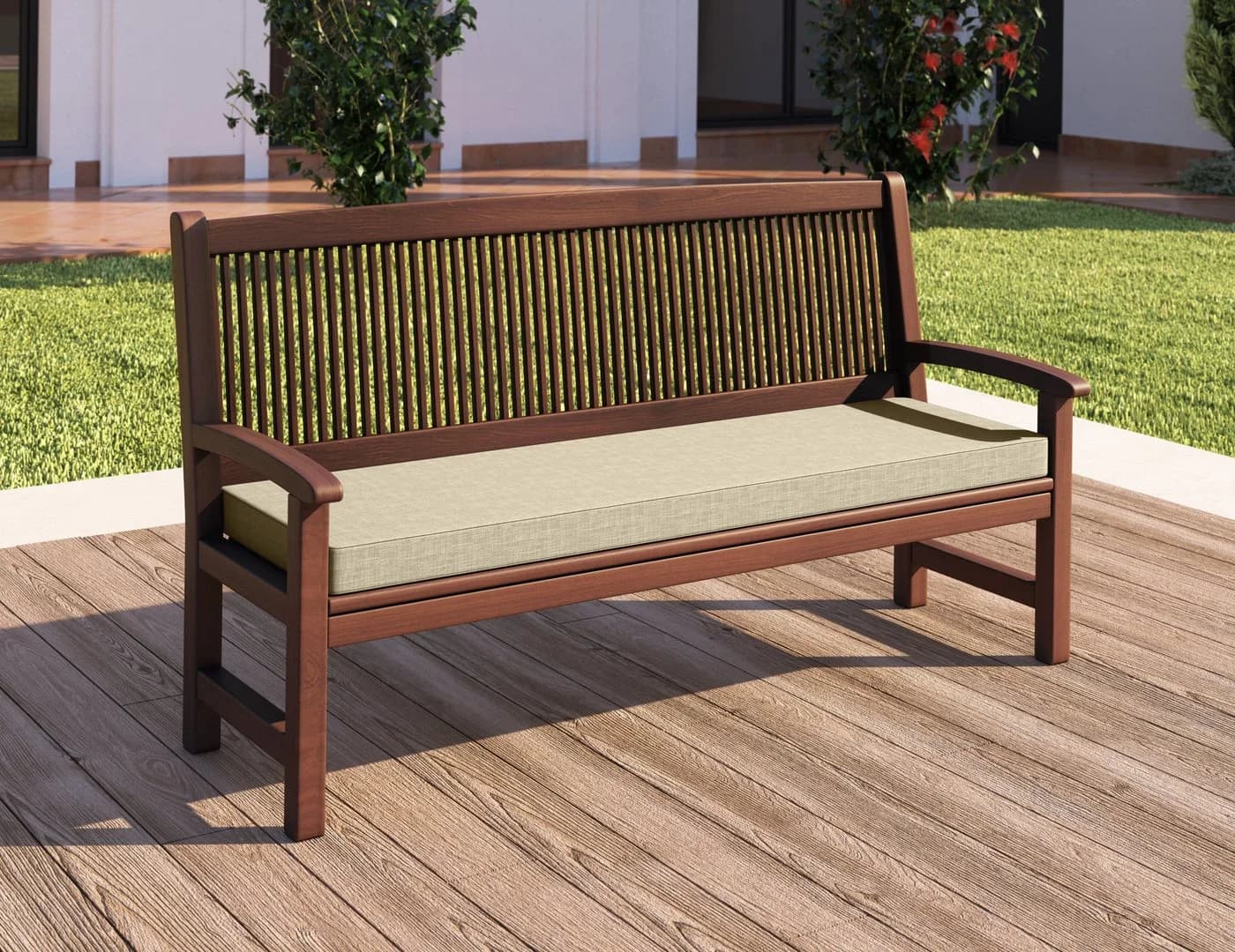 sunnypillow Bankauflage mit abnehmbarem Bezug Cremefarben