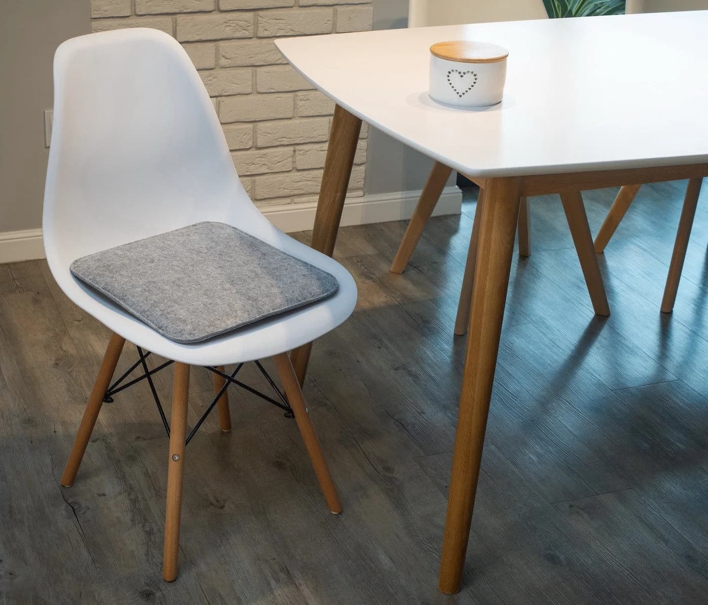 sunnypillow Stuhlkissen 4er Set Filz Kaltschaumstoff