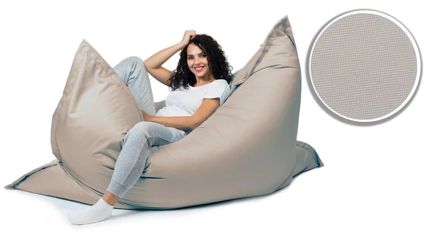 sunnypillow Sitzsack Outdoor & Indoor Grau Polyester