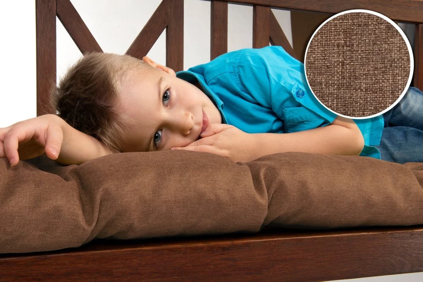 sunnypillow Bankauflage 120x50 cm braun wasserabweisend