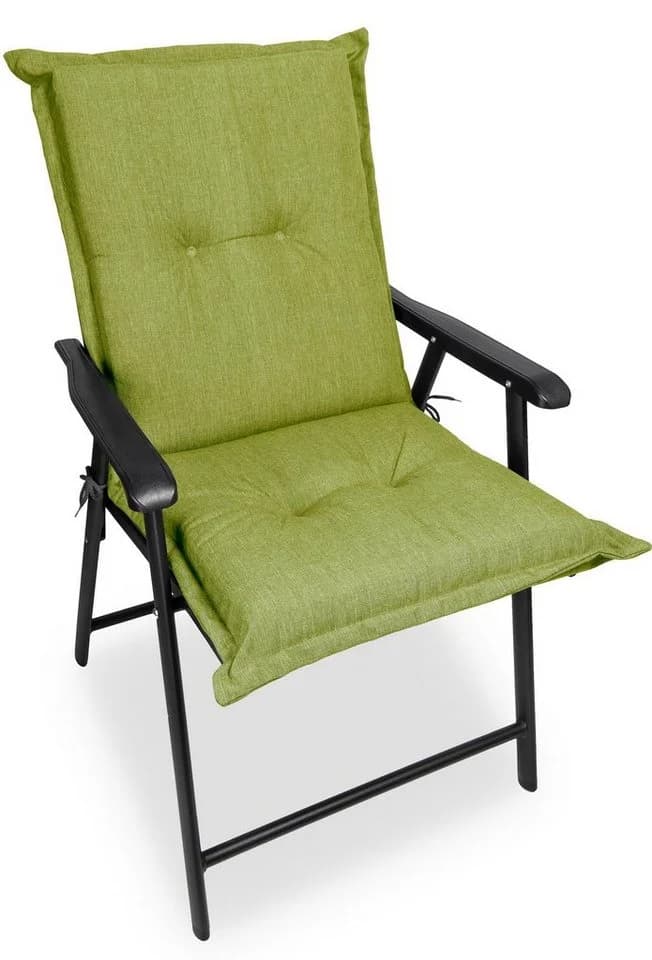 sunnypillow Stuhlkissen 2 Stück Grün Indoor Outdoor Niedriglehner